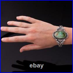 Navajo ROYSTON Turquoise Bracelet Cuff Sterling Silver Vintage Old Pawn Style