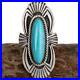 Navajo-Ring-Turquoise-Sterling-Silver-HUGE-9-Long-Old-Pawn-Style-Vintage-01-ztue