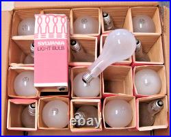 New Vintage (40) Sylvania 200w Ps25 Frost Light Bulbs USA Made Old Style Utility