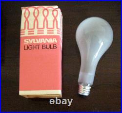New Vintage (40) Sylvania 200w Ps25 Frost Light Bulbs USA Made Old Style Utility