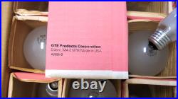 New Vintage (40) Sylvania 200w Ps25 Frost Light Bulbs USA Made Old Style Utility
