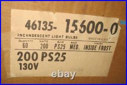 New Vintage (40) Sylvania 200w Ps25 Frost Light Bulbs USA Made Old Style Utility