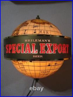 New Vtg Pair 1977 Special Export Beer Old Style World Motion Sign Bar Light A+