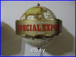 New Vtg Pair 1977 Special Export Beer Old Style World Motion Sign Bar Light A+