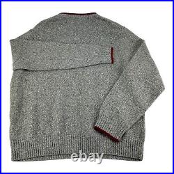 New XXL Polo Ralph Lauren USA Flag Grey Pullover Sweater Fawn Knit Jumper