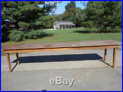 Nice Antique Vintage Harvest Farm House Style Dining Table 12 Ft. Pine Wood Old