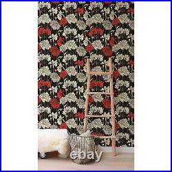Non-woven wallpaper Dark Floral Bouquet of Flowers Romantic Vintage Old Style