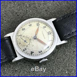 OLD LONGINES 12.68z SS SWISS WATCH ORIGINAL DIAL MILITARY STYLE RARE CASE