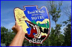 OLD STYLE RAND McNALLY HOTEL ARROWHEAD VINTAGE TYPE TRAVEL SIGN MADE IN USA