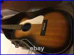OLD STYLE SILVERTONE VINTAGE ACOUSTIC GUITAR With OLD CASE- 1950's