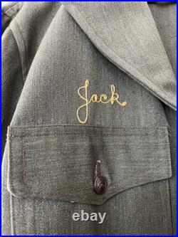 Old Antique C. 1940s Lucky Lager Beer Delivery Driver Jacket Wool Coat