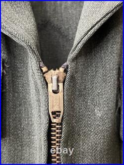 Old Antique C. 1940s Lucky Lager Beer Delivery Driver Jacket Wool Coat