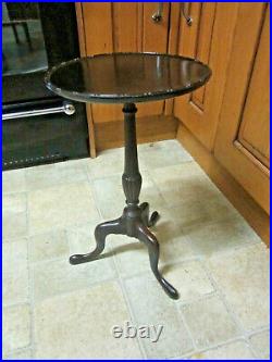 Old Antique Georgian Style Mahogany Tripod Lamp Wine Table C1910