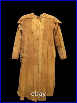 Old Antique Style Look Mens Brown Buffalo Suede Leather Western Coat MAQ202