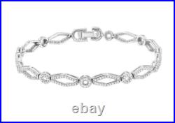 Old European Cut Lab-Created Diamonds Kite-Shaped Vintage Style Link Bracelets Old European Cut Lab-Created Diamonds Kite-Shaped Vintage Style Link Bracelets