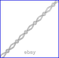 Old European Cut Lab-Created Diamonds Kite-Shaped Vintage Style Link Bracelets Old European Cut Lab-Created Diamonds Kite-Shaped Vintage Style Link Bracelets