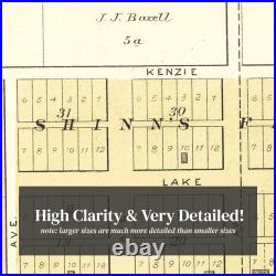 Old Map of Baileyville, KS 1887 Vintage Baileyville Kansas