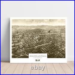 Old Map of Billings, MT 1904 Vintage Billings Montana Art Old Map of Billings, MT 1904 Vintage Billings Montana Art