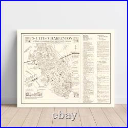 Old Map of Charleston, SC 1946 Vintage Charleston South Ca Old Map of Charleston, SC 1946 Vintage Charleston South Ca