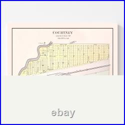 Old Map of Courtney, MO 1904 Vintage Courtney Missouri Art Old Map of Courtney, MO 1904 Vintage Courtney Missouri Art