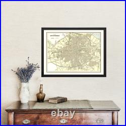 Old Map of Dublin 1901 Vintage Ireland Art Wall Decor Prin Old Map of Dublin 1901 Vintage Ireland Art Wall Decor Prin