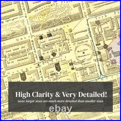 Old Map of Edinburgh 1883 Vintage Scotland Art Wall Decor Old Map of Edinburgh 1883 Vintage Scotland Art Wall Decor