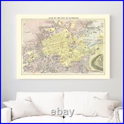Old Map of Edinburgh 1883 Vintage Scotland Art Wall Decor Old Map of Edinburgh 1883 Vintage Scotland Art Wall Decor