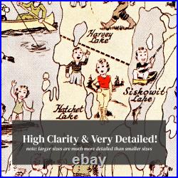 Old Map of Isle Royale National Park, MI 1936 Vintage Isle Old Map of Isle Royale National Park, MI 1936 Vintage Isle