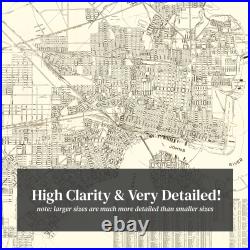 Old Map of Jacksonville, FL 1929 Vintage Jacksonville Flor