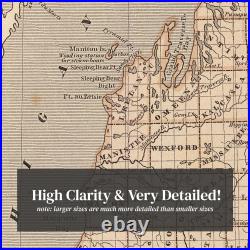 Old Map of Michigan 1842 Vintage Michigan Art Old Map of Michigan 1842 Vintage Michigan Art