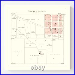 Old Map of Montevallo, MO 1903 Vintage Montevallo Missouri