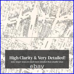 Old Map of New York City, NY 1947 Vintage New York City Ne