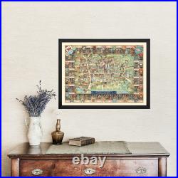 Old Map of Oxford 1948 Vintage England Art Wall Decor Prin Old Map of Oxford 1948 Vintage England Art Wall Decor Prin