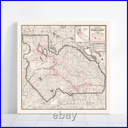 Old Map of Plumas County, CA 1935 Vintage California Art Old Map of Plumas County, CA 1935 Vintage California Art