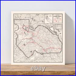 Old Map of Plumas County, CA 1935 Vintage California Art Old Map of Plumas County, CA 1935 Vintage California Art