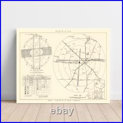 Old Map of Reese Air Force Base Vicinity, TX 1952 Vintage Old Map of Reese Air Force Base Vicinity, TX 1952 Vintage