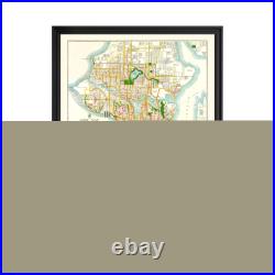Old Map of Seattle, WA 1929 Vintage Seattle Washington Art