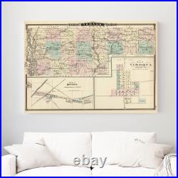 Old Map of Vernon County, WI 1878 Vintage Wisconsin Art