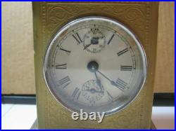 Old Musical Carriage Style Key Wind Working! Clock Antique T