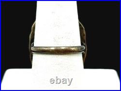 Old Pawn Zuni Dishta Style Ring Size 7.5 Snake Eye Turquoise Sterling Silver VTG