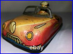 Old Rare BABE RUTH Baseball Style TIN LITHO CAR Vintage Japan YANKEES 1940 1950s