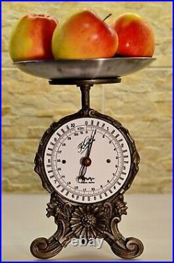 Old Scale, Antique, Victorian Style, Renovated German Kitchen Scale 20 lbs