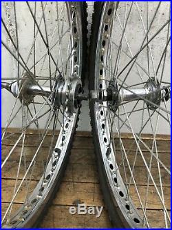 Old School BMX Wheel Set Pro Class Style Oval 20 Steel Vintage Hoops + Tires