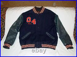 Old School U. S. A. Varsity Letterman Jacket Coat Pontiac Club Street Rat Rod XL
