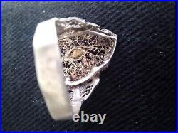Old Silver Filigree Style Ring Old Antique Vintage