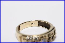 Old Style 14k Gold Natural Diamond Decorated Darling Written Ring