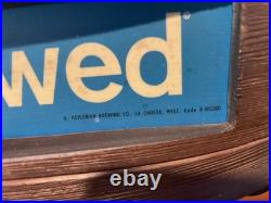 Old Style Beer Barrel Rotating Motion Sign Vintage Heilemen