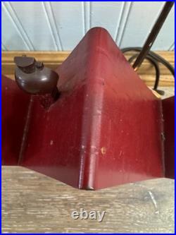 Old Style Beer Bavarian Chalet Lighted Clock, 1960's Vintage 3 Peaks Roof