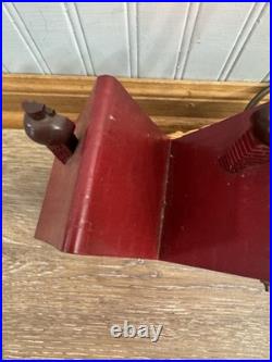 Old Style Beer Bavarian Chalet Lighted Clock, 1960's Vintage 3 Peaks Roof