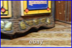 Old Style Beer Lighted 3 Panel Sign Tiffany Vintage 1976 Lights Up Parts Repair